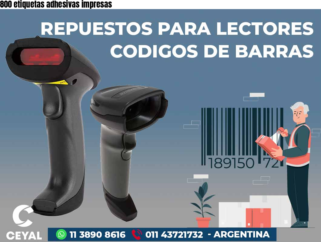800 etiquetas adhesivas impresas