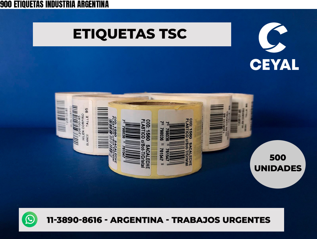 900 ETIQUETAS INDUSTRIA ARGENTINA