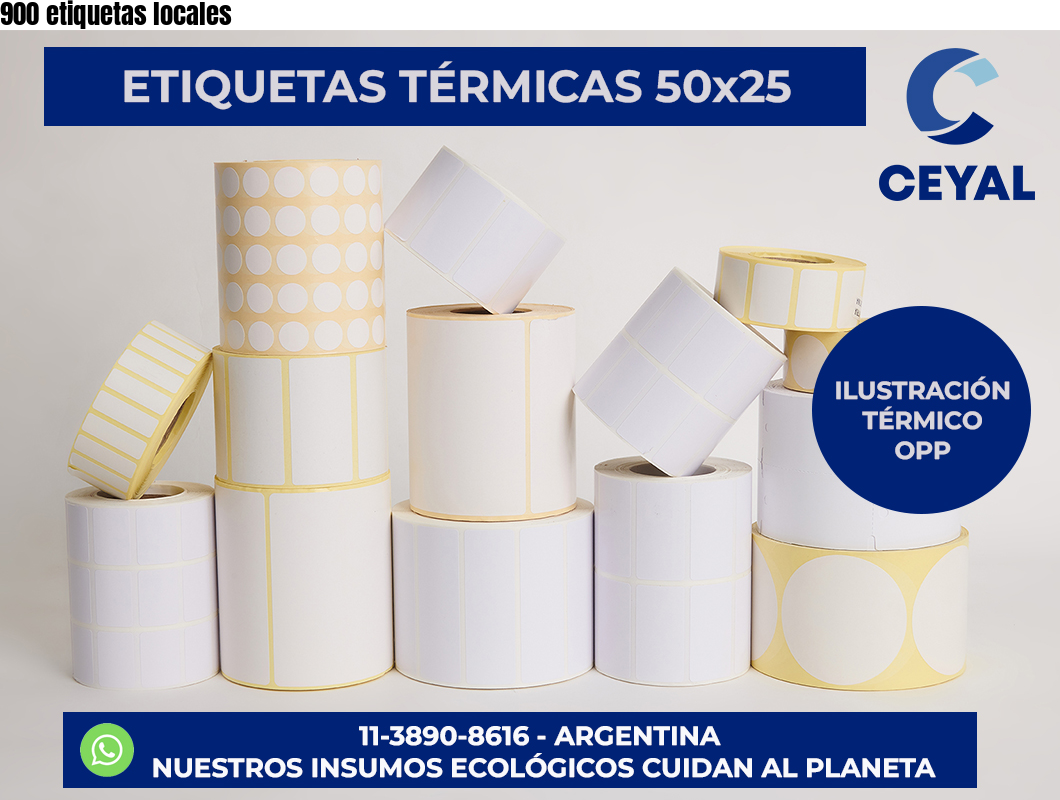 900 etiquetas locales