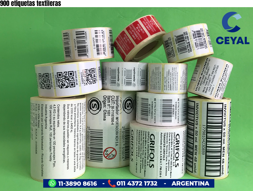 900 etiquetas textileras
