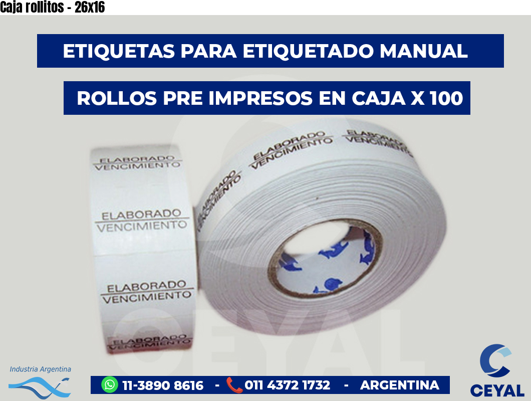 Caja rollitos - 26x16
