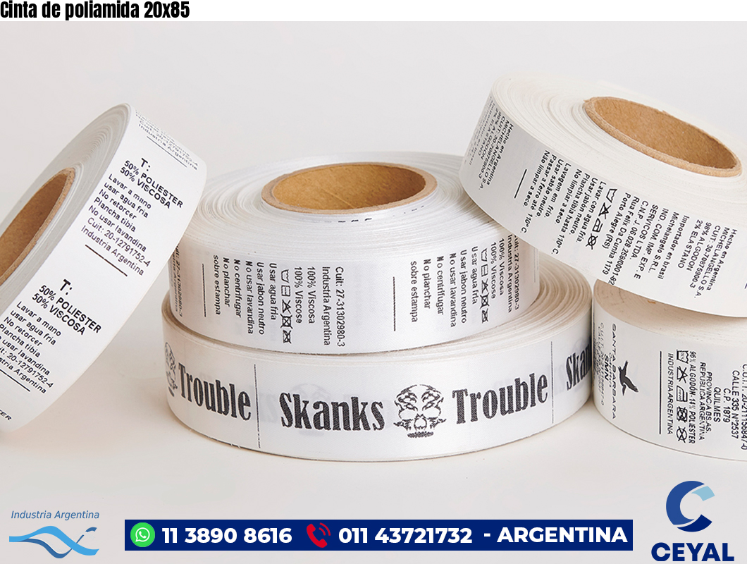 Cinta de poliamida 20×85