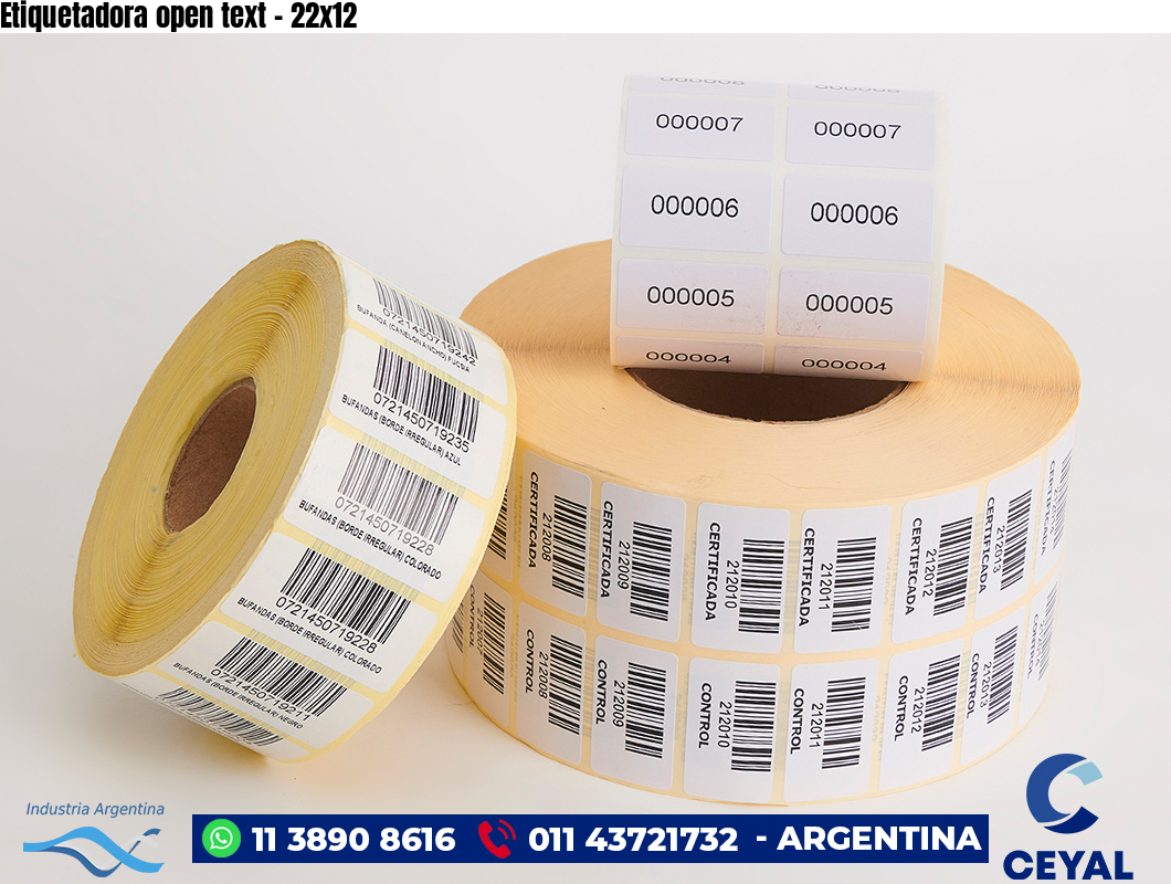 Etiquetadora open text - 22x12
