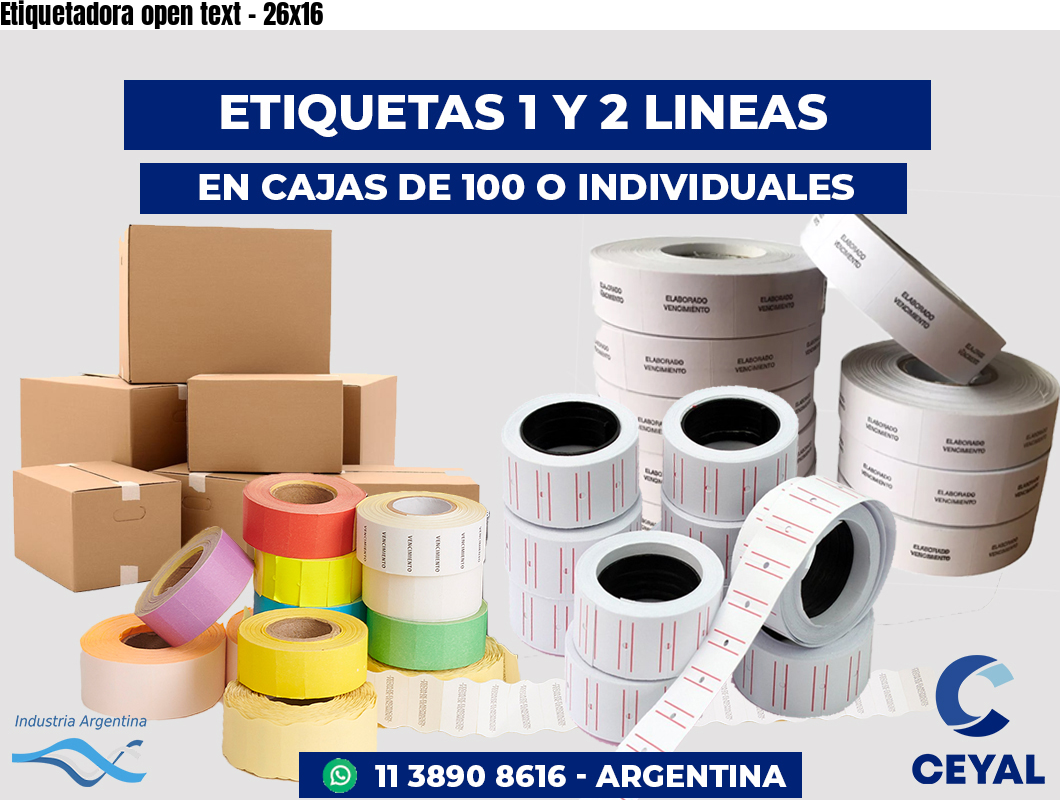 Etiquetadora open text - 26x16