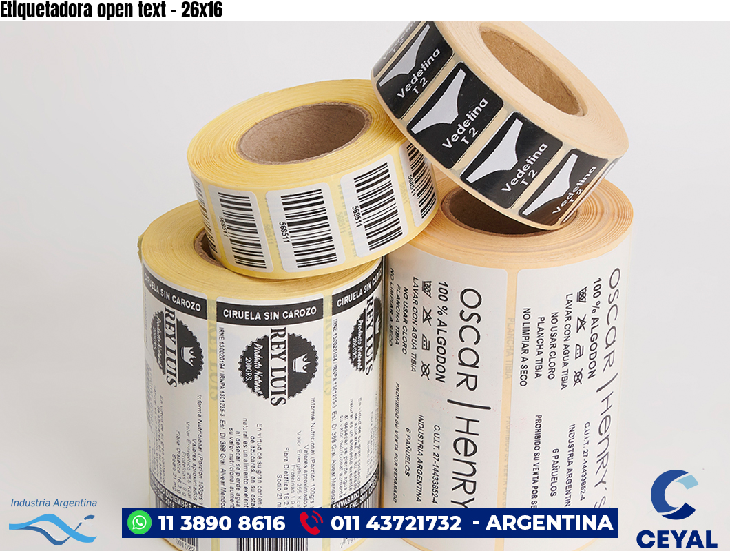 Etiquetadora open text - 26x16