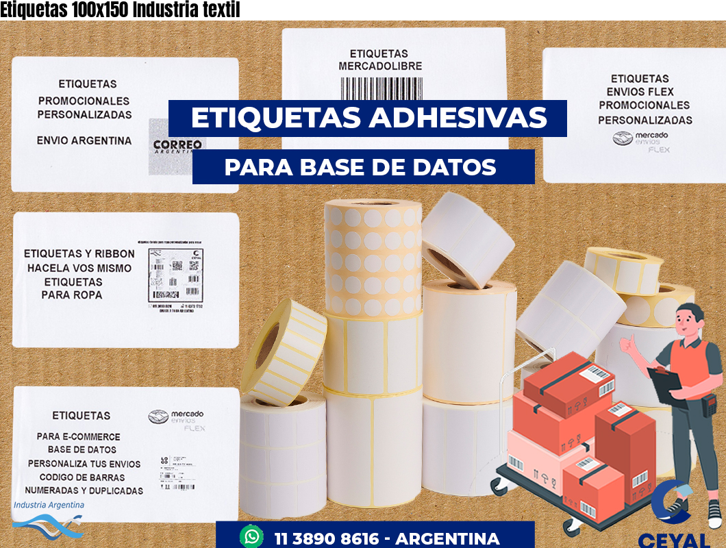 Etiquetas 100x150 Industria textil