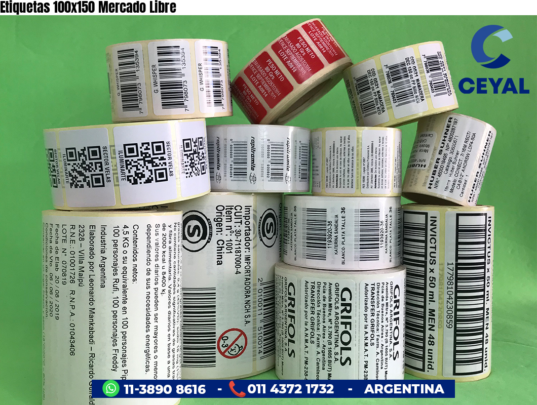 Etiquetas 100x150 Mercado Libre