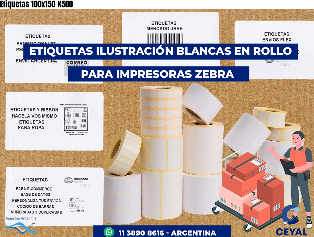 Etiquetas 100x150 X500