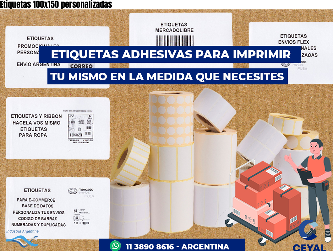 Etiquetas 100x150 personalizadas