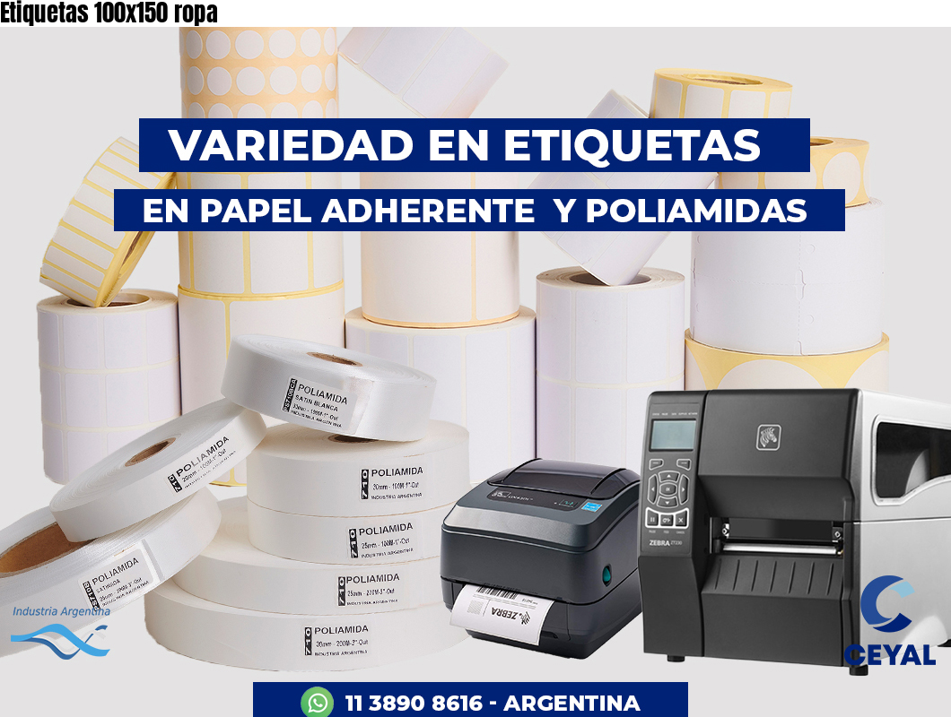 Etiquetas 100x150 ropa