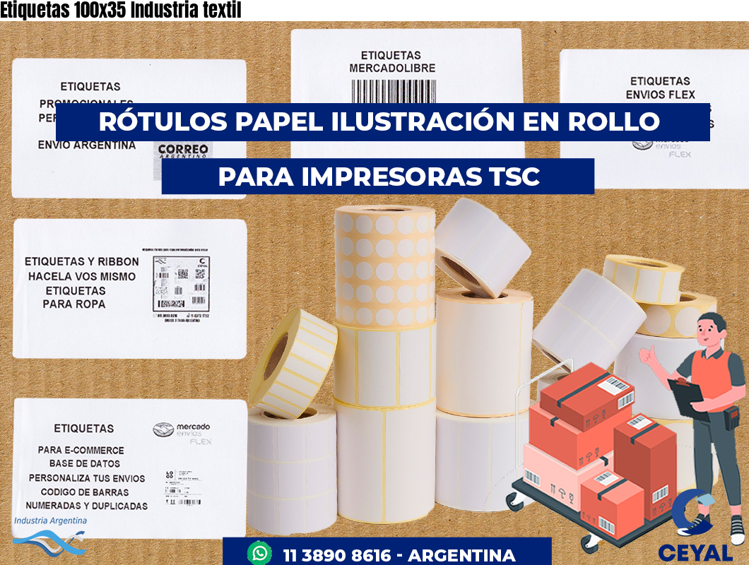 Etiquetas 100x35 Industria textil