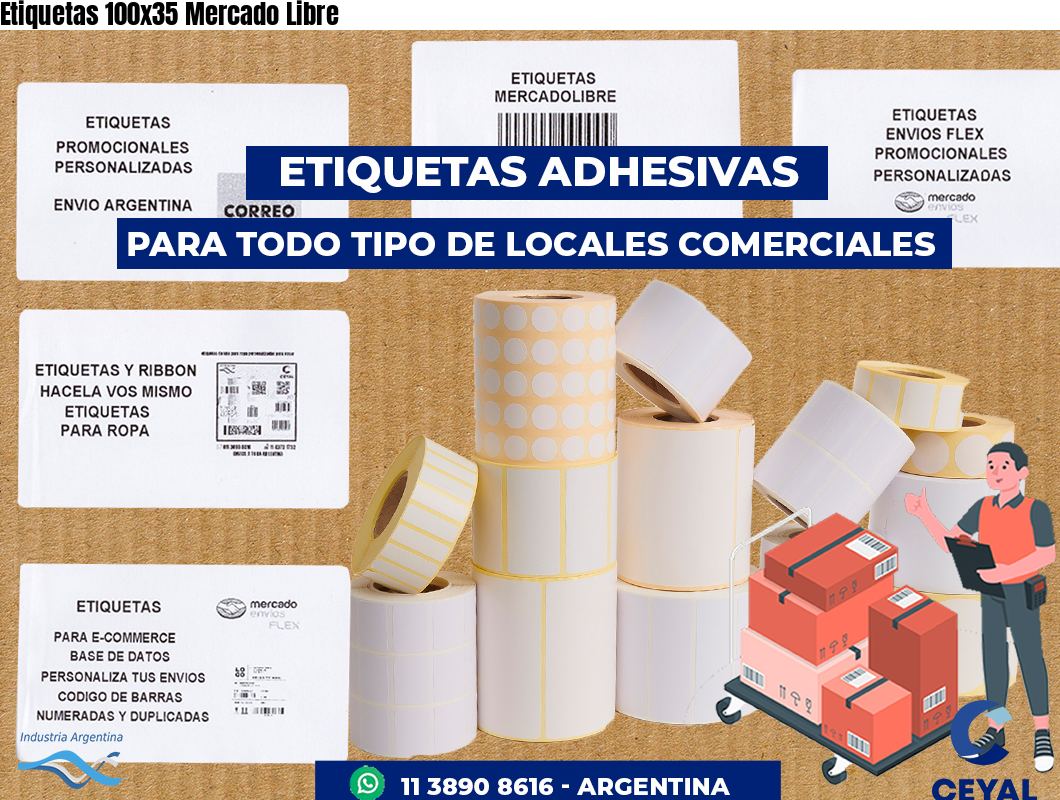 Etiquetas 100x35 Mercado Libre