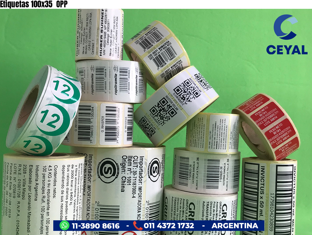 Etiquetas 100x35  OPP