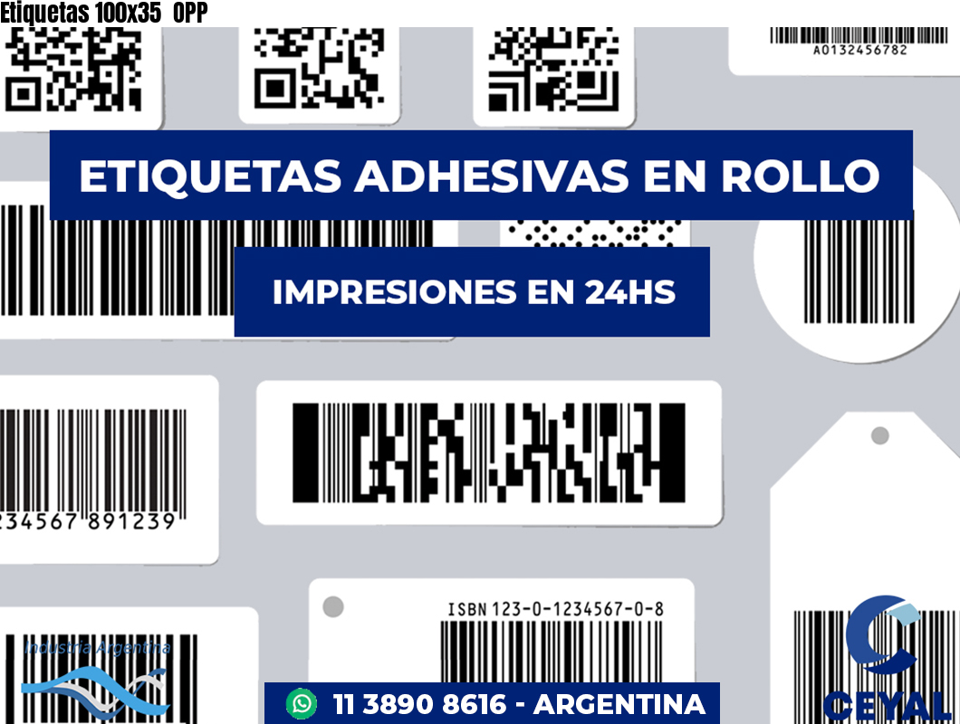 Etiquetas 100x35  OPP