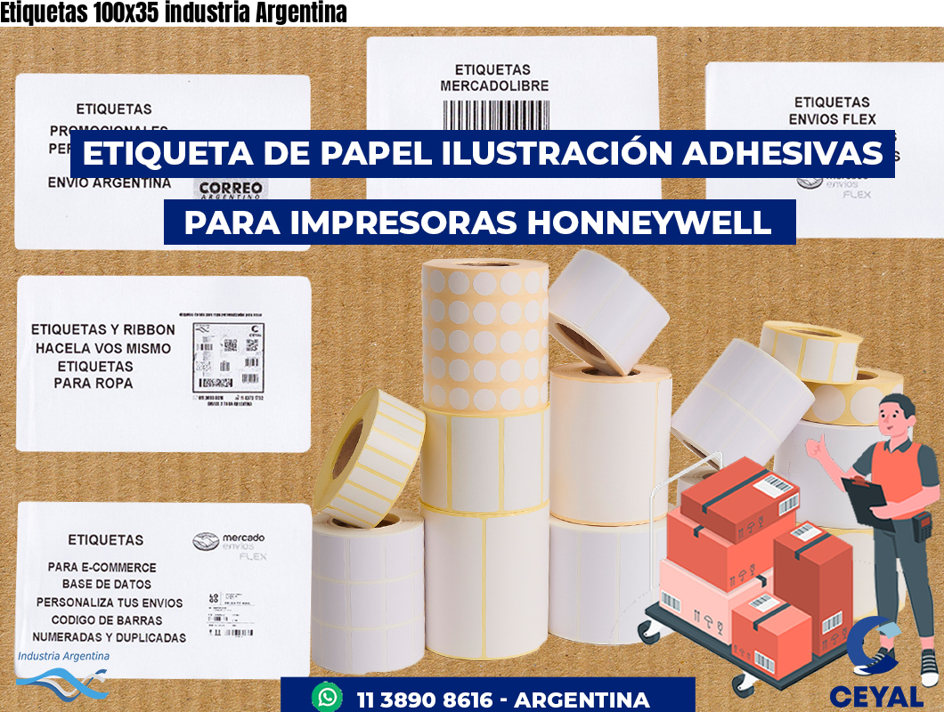 Etiquetas 100x35 industria Argentina