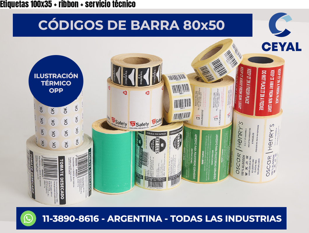 Etiquetas 100×35   ribbon   servicio técnico