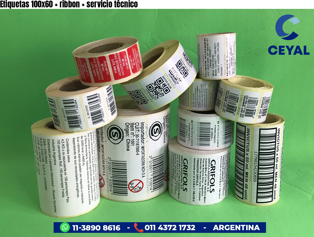 Etiquetas 100x60   ribbon   servicio técnico