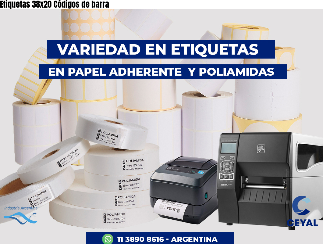Etiquetas 38x20 Códigos de barra