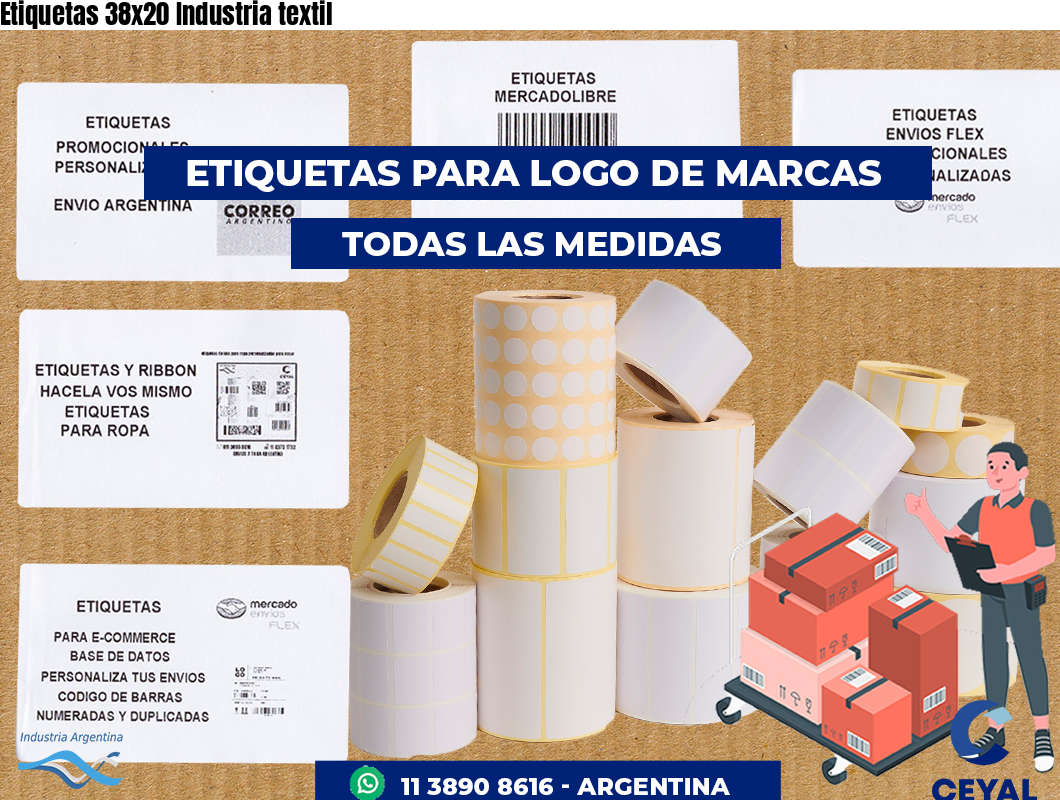 Etiquetas 38x20 Industria textil