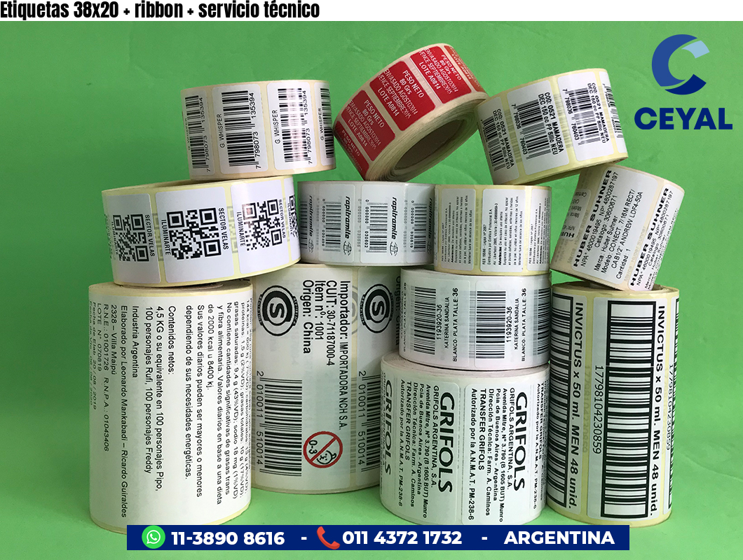 Etiquetas 38x20   ribbon   servicio técnico