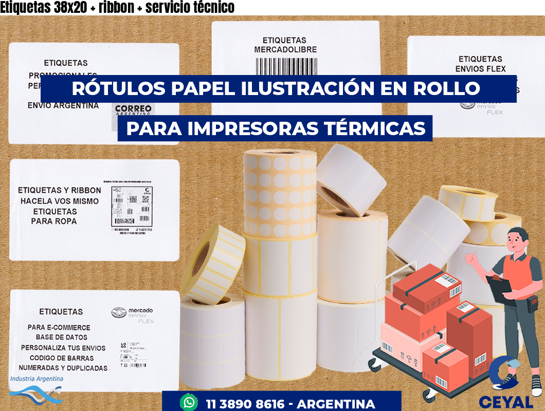 Etiquetas 38x20   ribbon   servicio técnico