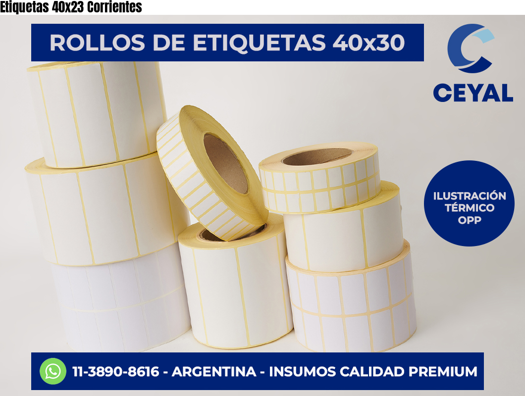 Etiquetas 40x23 Corrientes