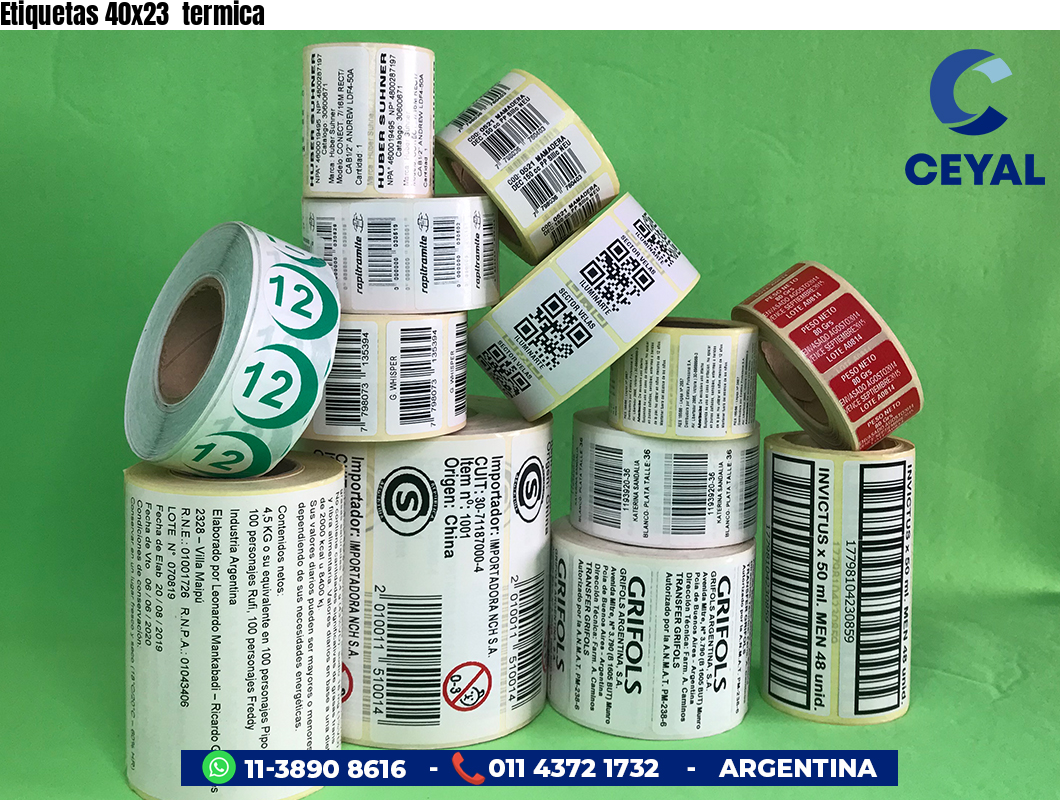 Etiquetas 40x23 termica