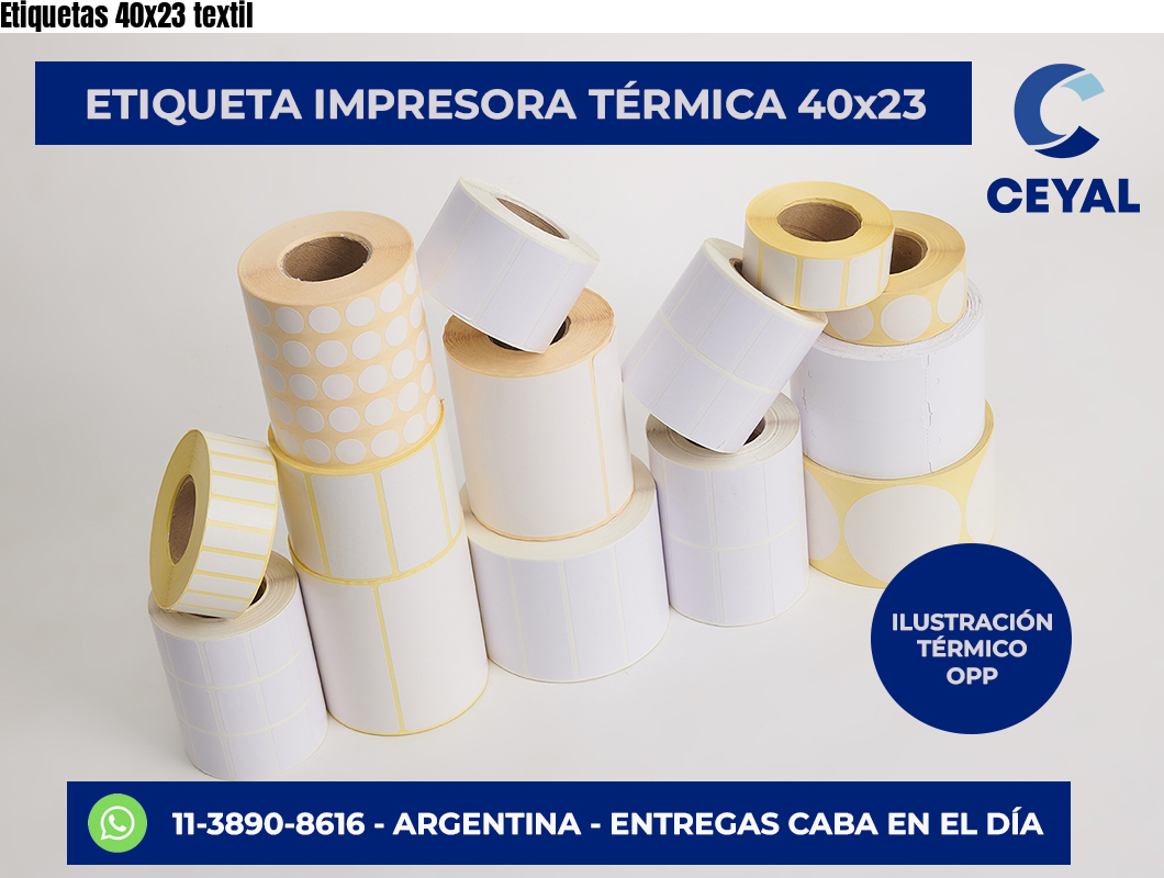 Etiquetas 40x23 textil