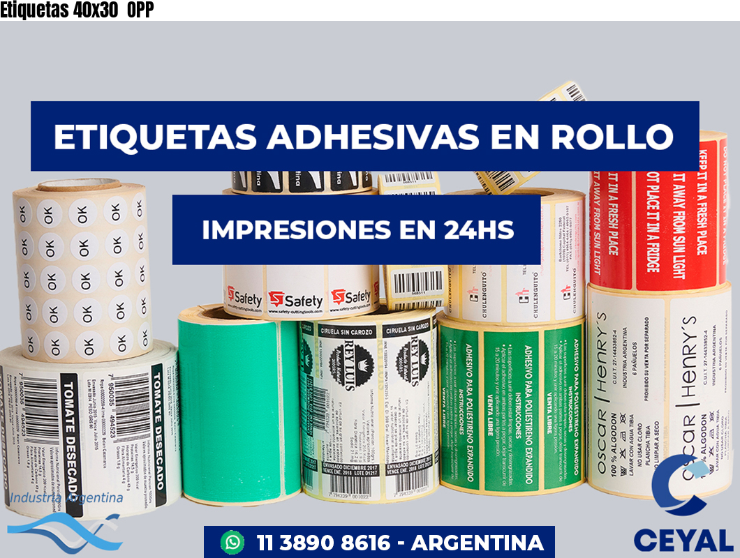 Etiquetas 40x30 OPP