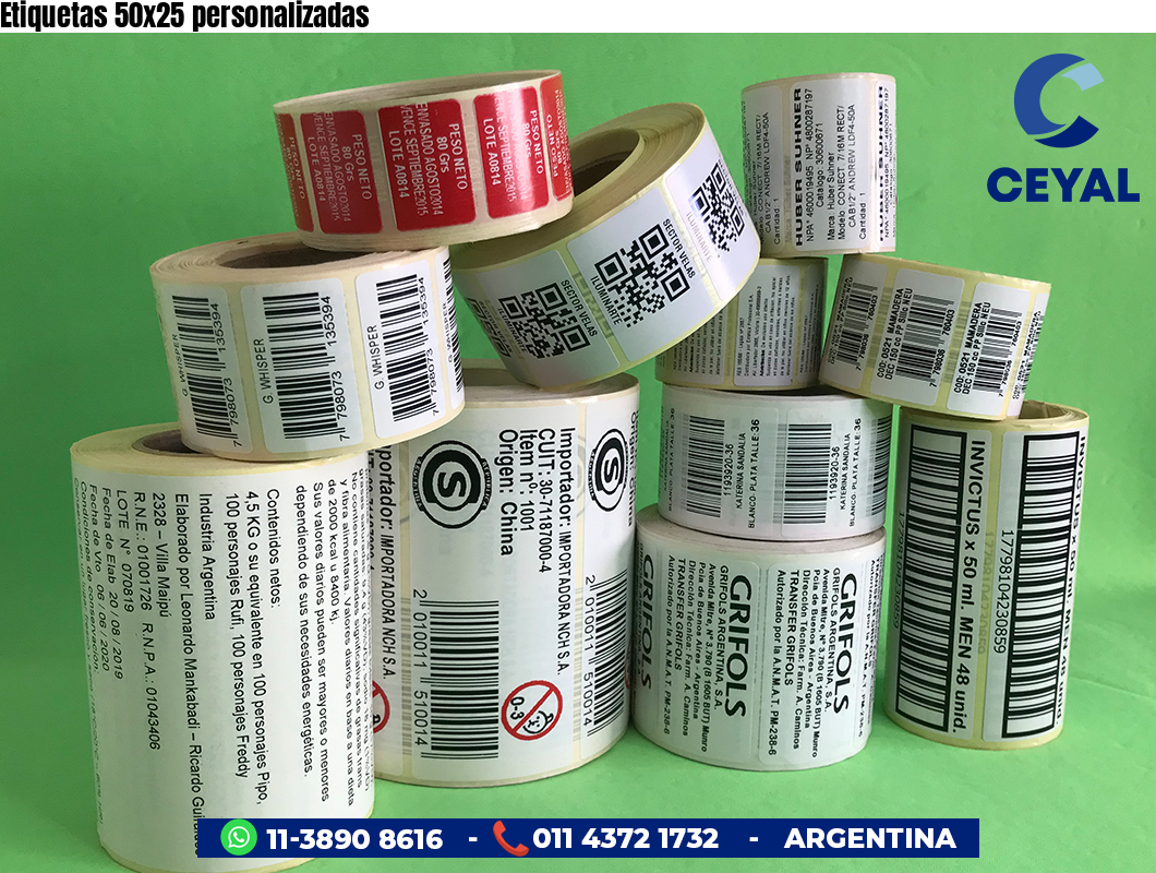 Etiquetas 50x25 personalizadas