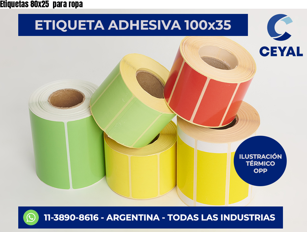 Etiquetas 80×25  para ropa