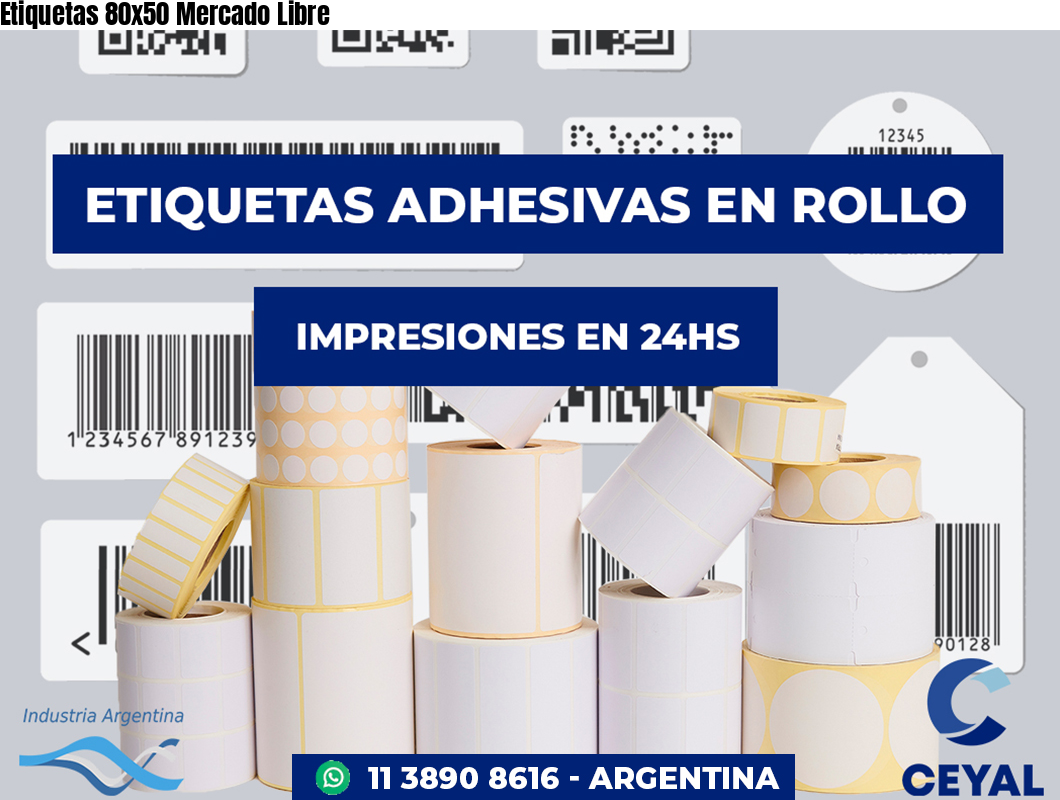 Etiquetas 80x50 Mercado Libre