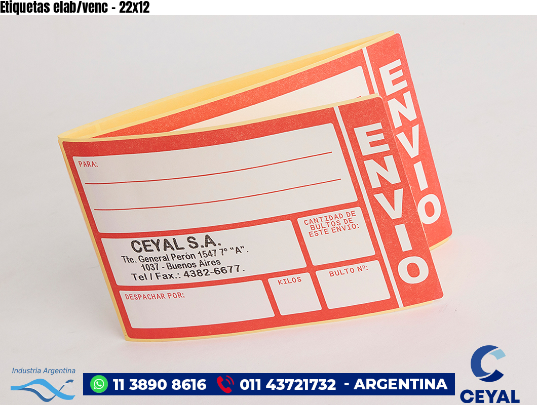 Etiquetas elab/venc - 22x12