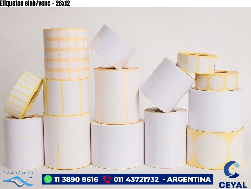Etiquetas elab/venc - 26x12