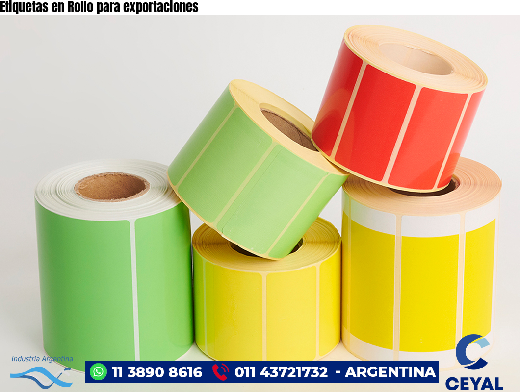 Etiquetas en Rollo para exportaciones