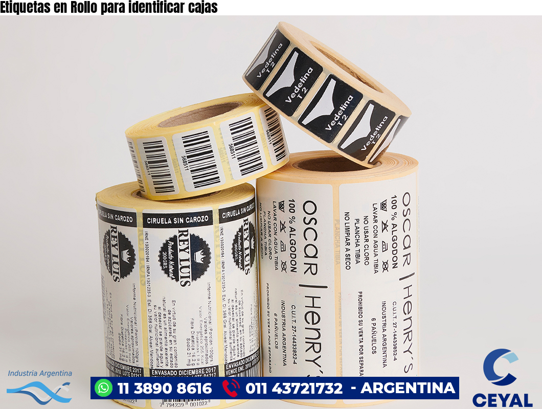 Etiquetas en Rollo para identificar cajas