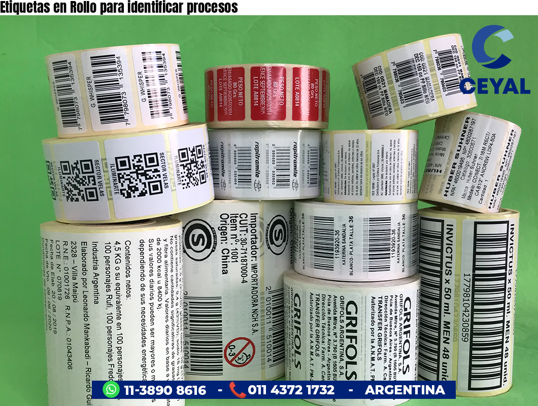 Etiquetas en Rollo para identificar procesos