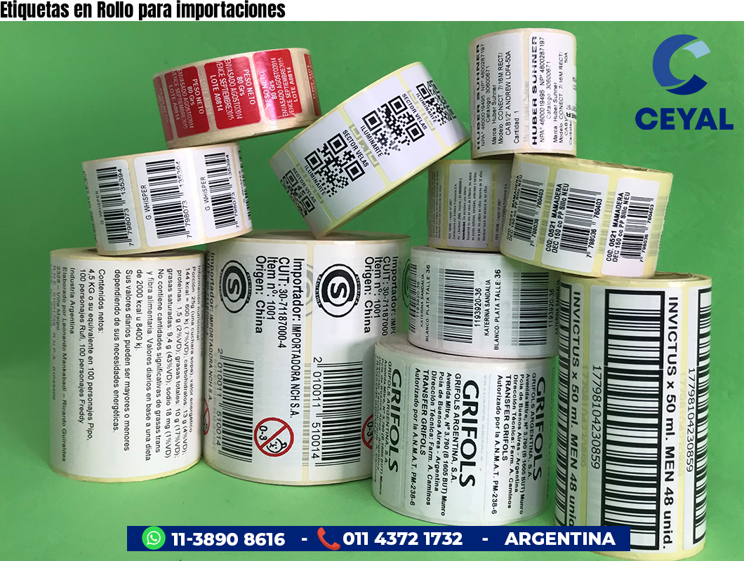 Etiquetas en Rollo para importaciones