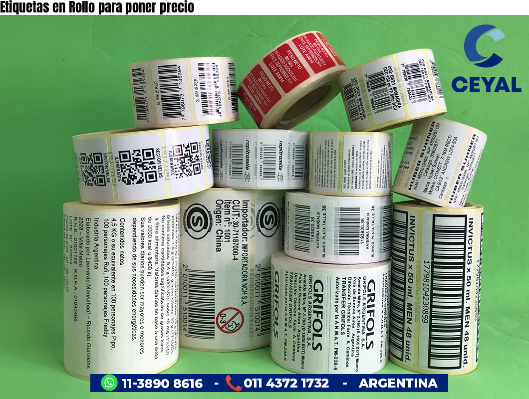 Etiquetas en Rollo para poner precio