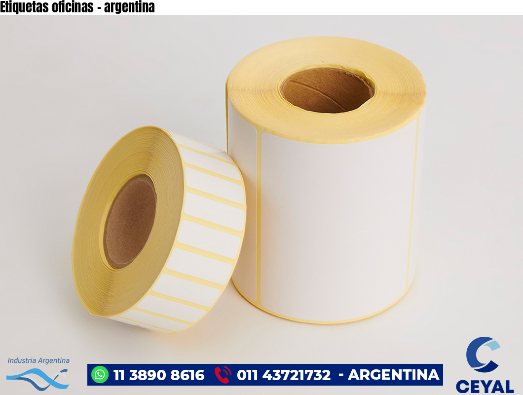 Etiquetas oficinas - argentina