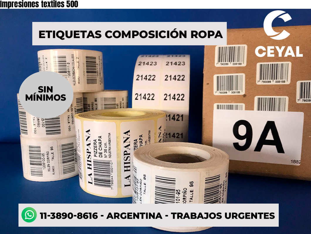 Impresiones textiles 500