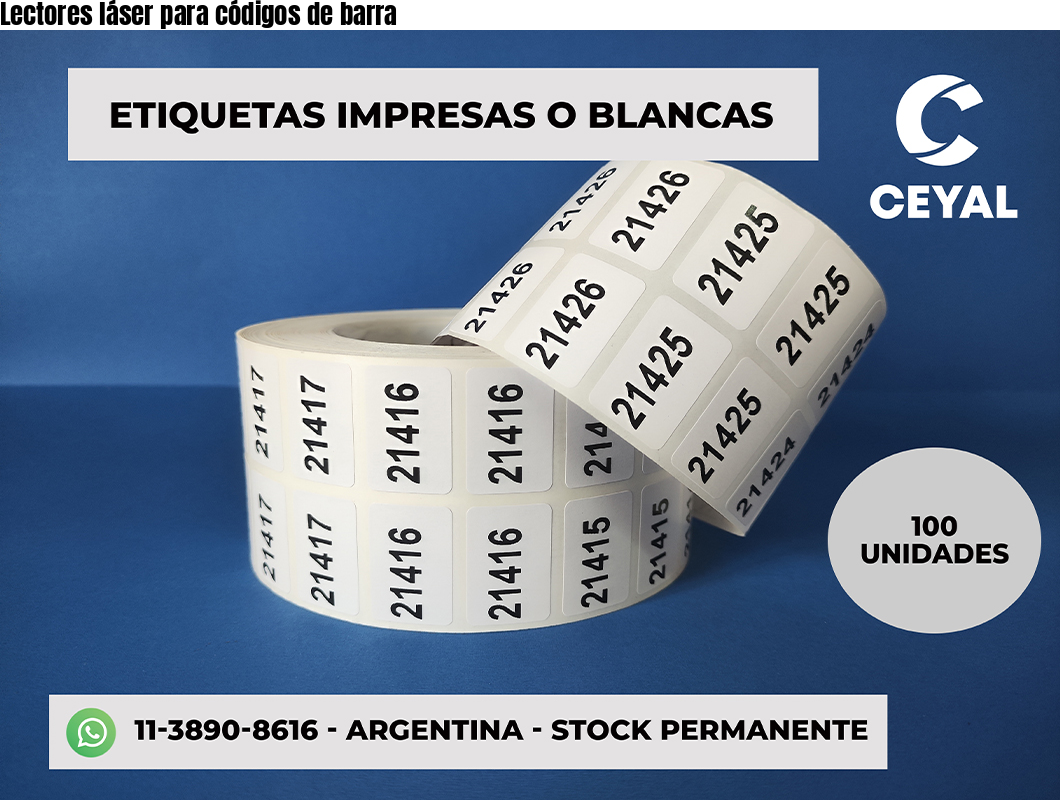 Lectores láser para códigos de barra