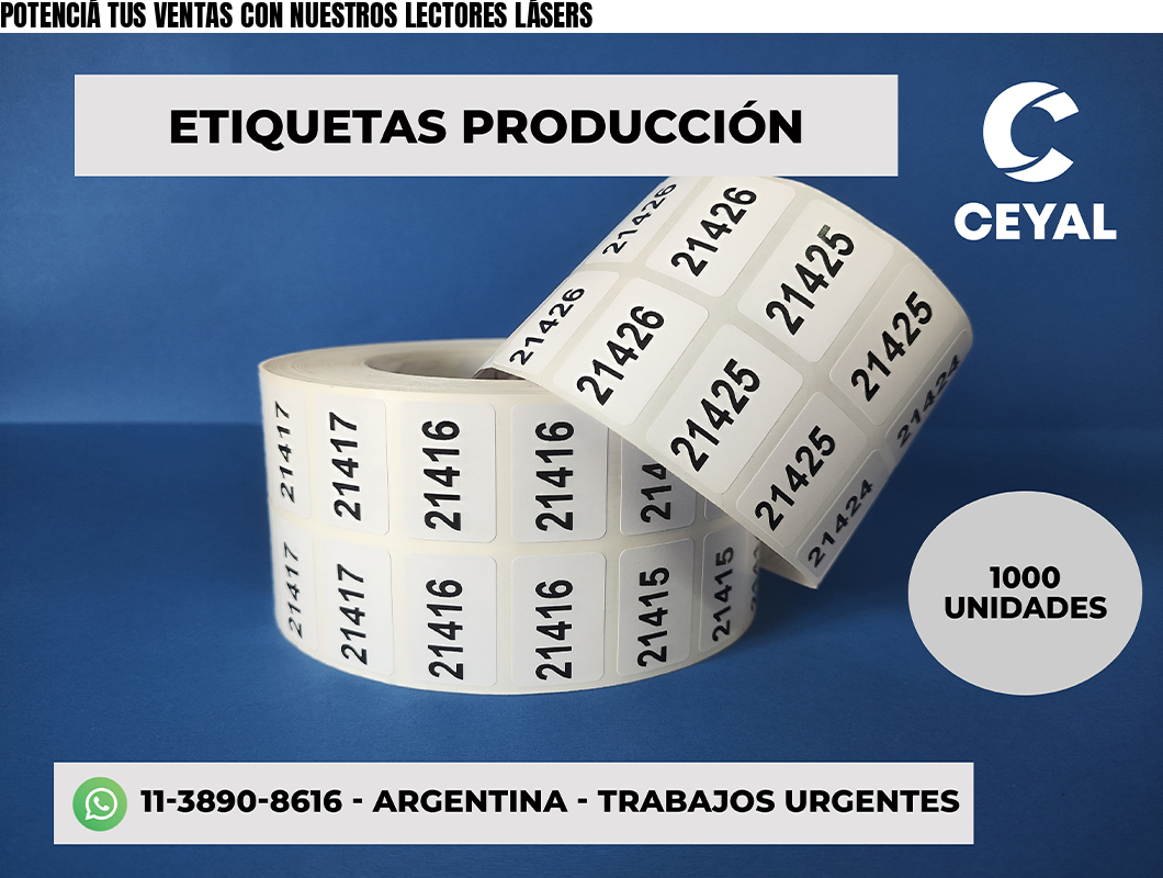 POTENCIÁ TUS VENTAS CON NUESTROS LECTORES LÁSERS