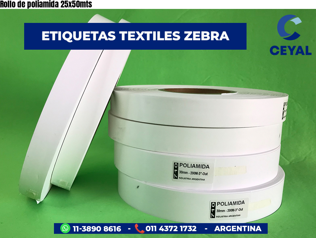 Rollo de poliamida 25x50mts