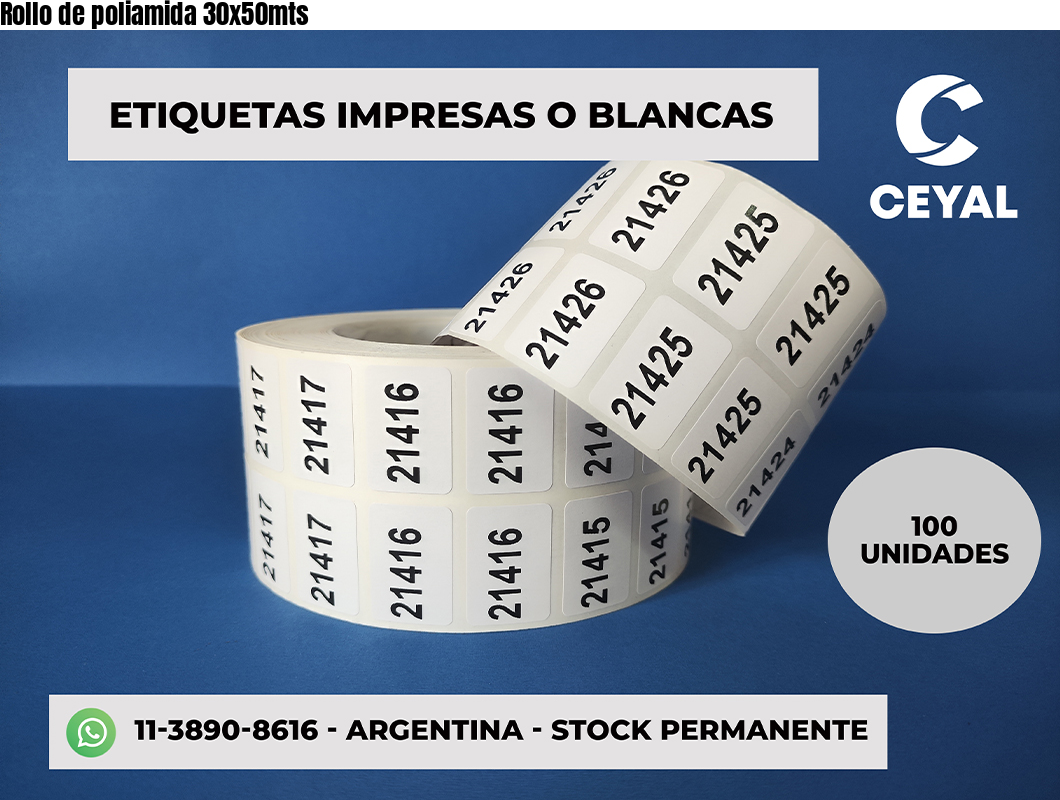 Rollo de poliamida 30x50mts