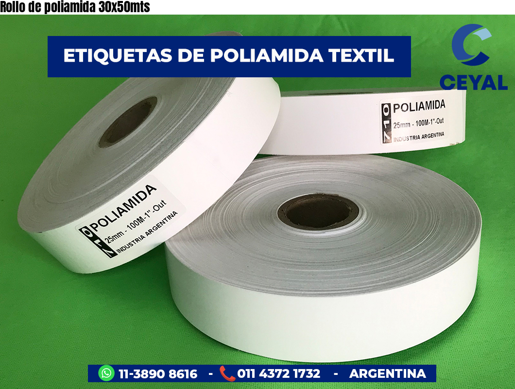 Rollo de poliamida 30x50mts