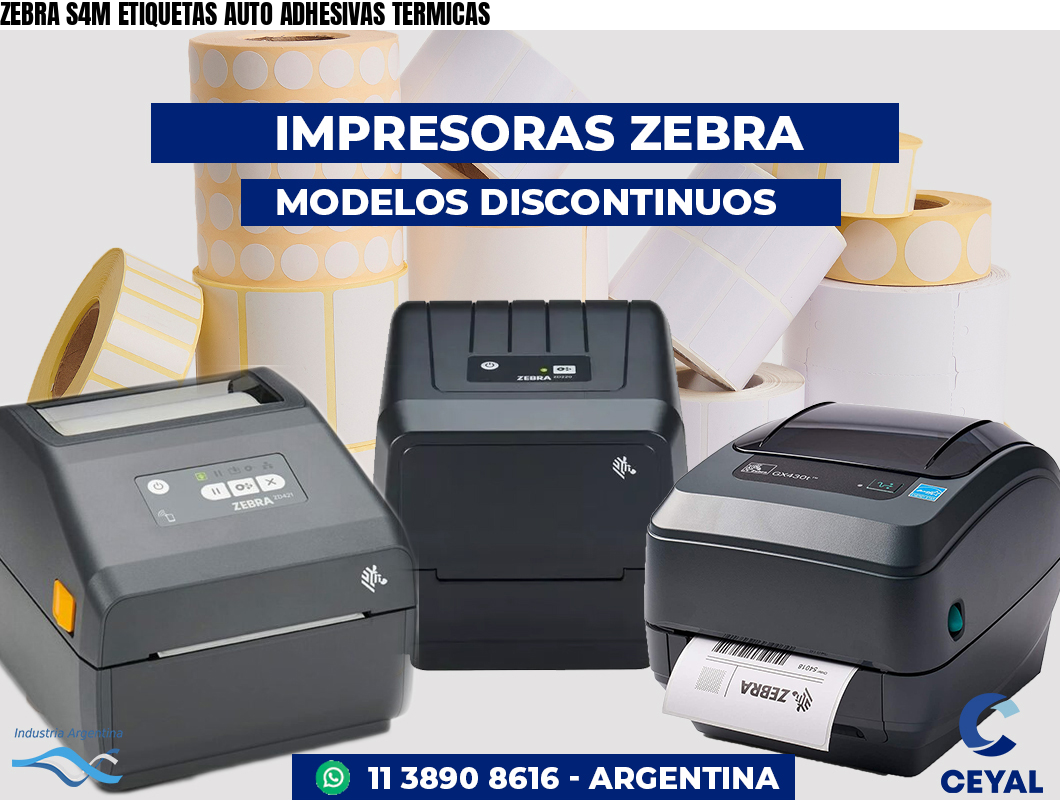 ZEBRA S4M ETIQUETAS AUTO ADHESIVAS TERMICAS