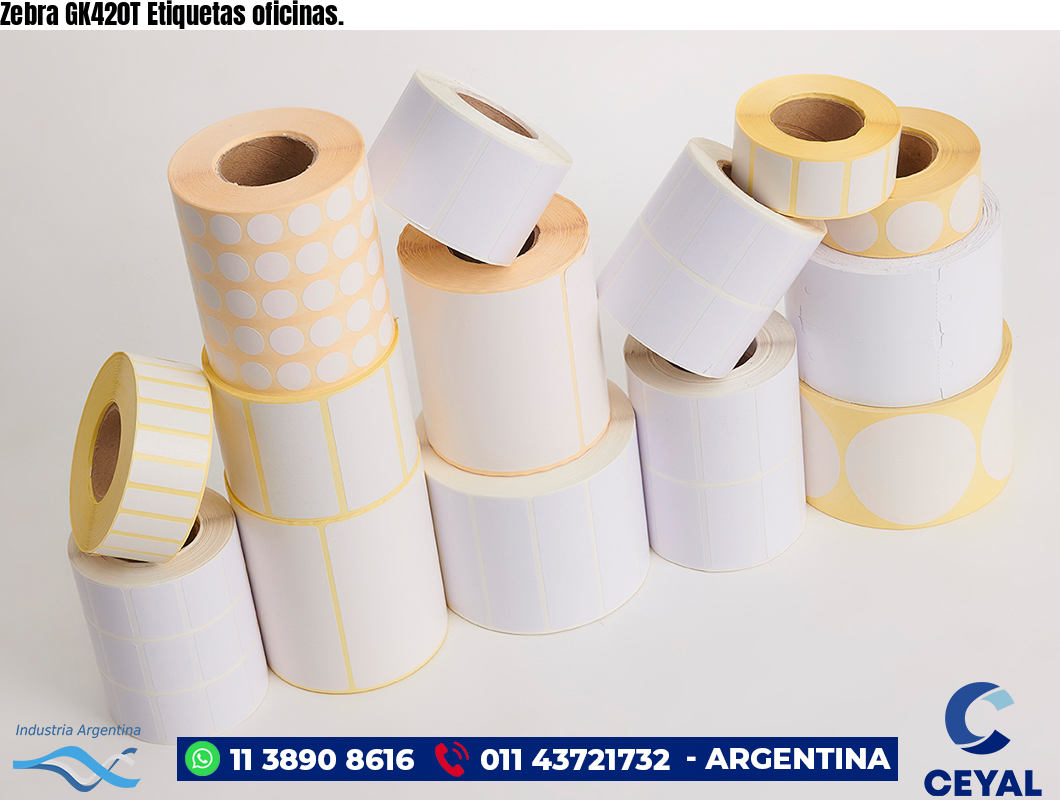 Zebra GK420T Etiquetas oficinas.