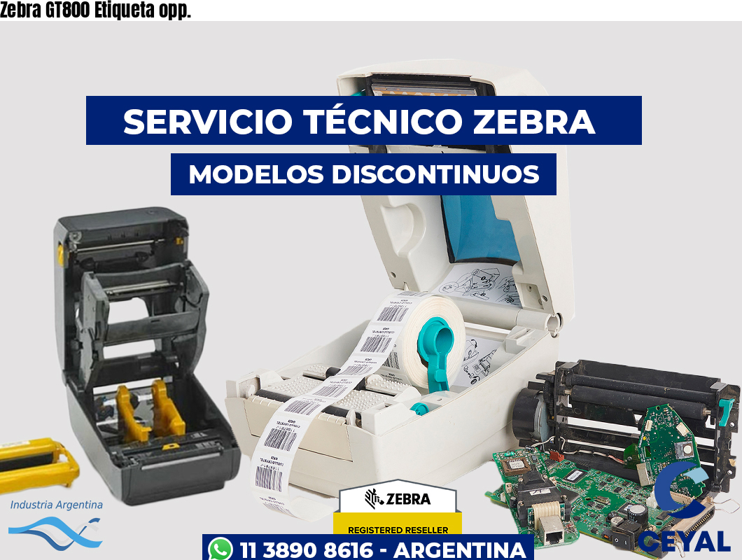 Zebra GT800 Etiqueta opp.
