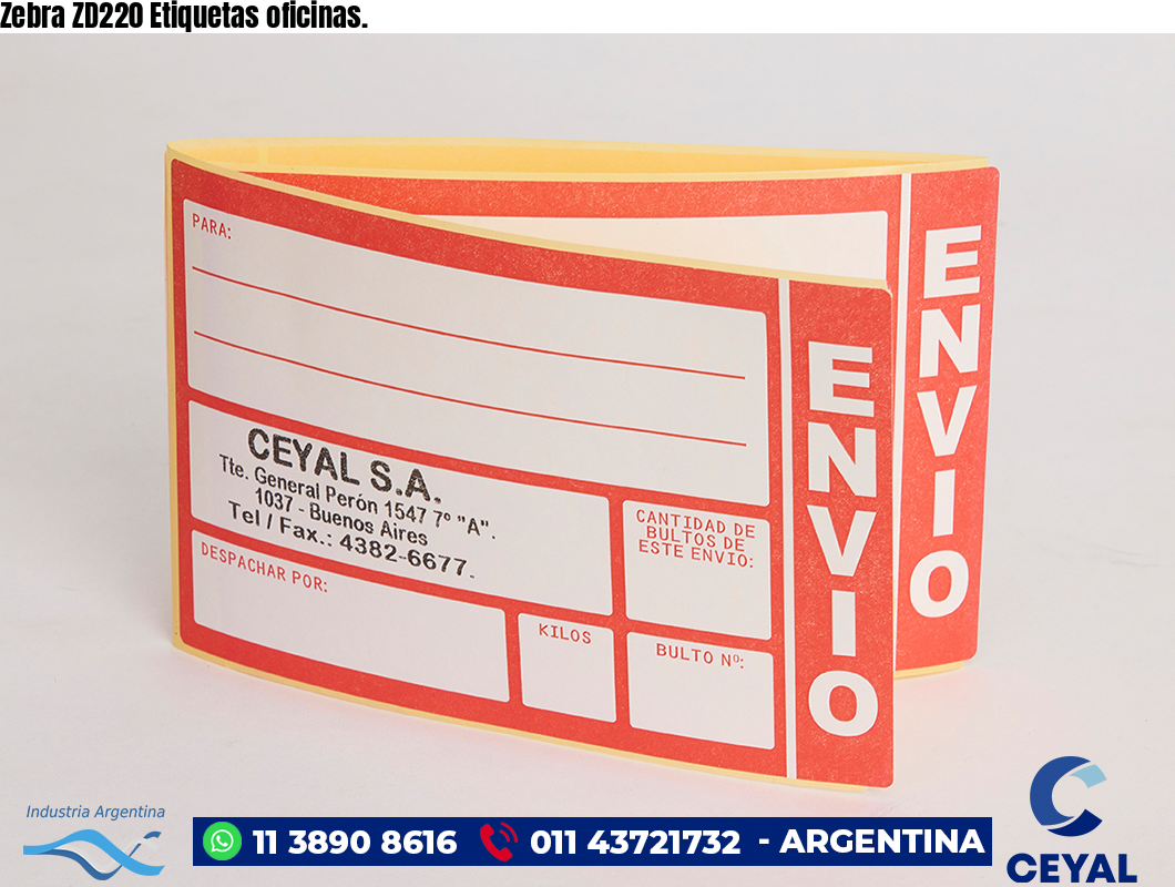 Zebra ZD220 Etiquetas oficinas.